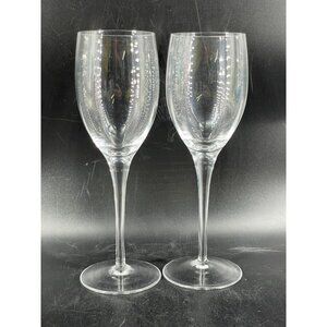 Miller Rogaska Set of 2 Crystal Wine Glasses/Goblets optic
